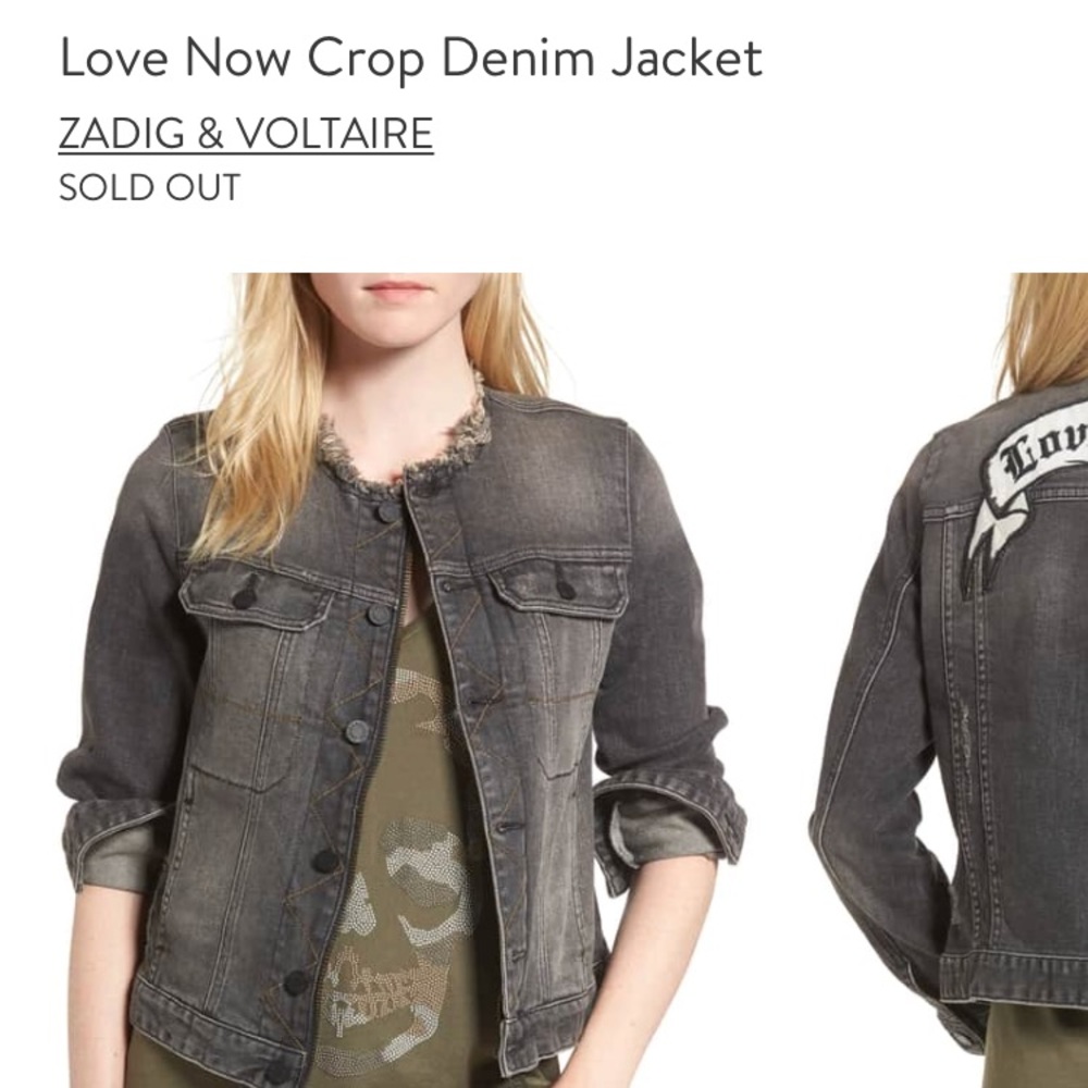 Zadig & Voltaire (Paris) Dark Denim Jacket